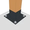Application du support de poteau SUNDIY Anthracite RAL 7016 - Série 90mm