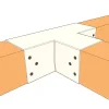 Zoom sur la mise en situation du connecteur SUNDIY blanc RAL 9010 - 90mm à 3 directions - Forme T