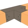 Zoom sur la mise en situation du connecteur SUNDIY gris taupe RAL 7006 - 90mm à 3 directions - Forme T