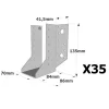 Sabots à ailes extérieures, gamme SAE CLASSIQUE (épaisseur 2mm, profondeur 84mm) - Réf. SAE340/70/2_35