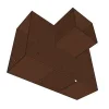 Illustration en perspective du connecteur SUNDIY corten RAL 8011 - 240mm en T (2) avec 3 directions