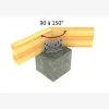 Équerre réglable pour terrasse bois - Fixation poutre bois de hauteur 125 à 200mm - Réf. ABF120