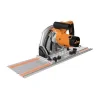 Ensemble scie circulaire plongeante 1 400 W, diam. de disques 165mm et rail de guidage - TTS1400KIT - Réf. 201391