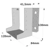Sabots à ailes extérieures, gamme SAE SUR MESURE (épaisseur 2mm, profondeur 84mm) - Réf. SAEL380/120/2