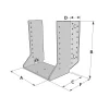 Grands sabots à ailes extérieures, gamme GSE CLASSIQUE (épaisseur 4mm, profondeur 110mm) - Réf. GSE600/4X-AL