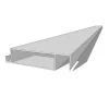 Lame XL aluminium 29mm, longueur 2m35, RAL9010 structuré BLANC