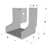 Grands sabots à ailes intérieures, gamme GLI ECONOMIQUE (développé 380mm, épaisseur 4mm, profondeur 90mm) - Réf. GLI380/4X