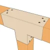 Mise en situation du connecteur SUNDIY beige sable - 90mm à 3 directions - Forme T