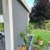 Brise vue équipé de mécanismes SUNDIY 20 mm et lames en aluminium coloris RAL 9006