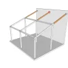 Support de poteau/poutre pente 20° - Largeur intérieure 120 mm