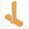 Ancrage pour montants d'ossature multi-applications 55x484x53mm épaisseur 2mm - Réf. MAH485/2