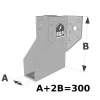 Grands sabots à ailes extérieures, gamme GSE CLASSIQUE (épaisseur 4mm, profondeur 110mm) - Réf. GSE300/32/4