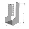 Grands sabots à ailes intérieures, gamme GLI ECONOMIQUE (développé 440mm, épaisseur 4mm, profondeur 90mm) - Réf. GLI440/4X