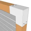 Zoom sur la mise en situation du connecteur SUNDIY blanc RAL 9010 90mm à 2 directions - Forme L