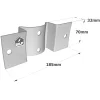 Equerre pour bois ronds - à fixer sur des bois ronds - 185x70x32mm - Réf. RFC80/120_30