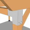 Mise en situation du connecteur SUNDIY Gris aluminium RAL 9006 120mm à 2 directions - Forme L