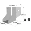 Sabots à ailes extérieures, gamme SAE CLASSIQUE (épaisseur 2mm, profondeur 84mm) - Réf. SAE250/50/2_6
