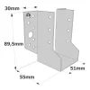 Sabots à ailes extérieures, gamme SBE ECONOMIQUE (épaisseur 1,5mm, profondeur 55mm) - Réf. SBE51/90_45