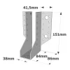 Sabots à ailes extérieures, gamme SAE CLASSIQUE (épaisseur 2mm, profondeur 84mm) - Réf. SAE340/38/2_35