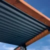 Mise en situation du poteau Douglas en bois massif sec raboté qualité charpente 120x120mm - Autoclave marron