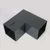 Vue réelle du connecteur SUNDIY Anthracite RAL7016 - 120mm en forme de L à 2 directions