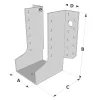 Grands sabots à ailes extérieures, gamme GLE ECONOMIQUE (développé 500mm, épaisseur 2.5mm, profondeur 90mm) - Réf. GLE500/2.5X