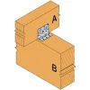Équerres renforcées CLASSIQUES asymétriques pour le BOIS et le BETON - Réf. AE116
