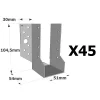 Sabots à ailes extérieures, gamme SBE ECONOMIQUE (épaisseur 1,5mm, profondeur 55mm) - Réf. SBE51/105_45