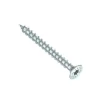 HECO-TOPIX-plus, vis de pose, tête fraisée à poches de fraisage, HECO-Drive, filet total variable, zingué blanc, A3K - Réf. 60781