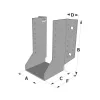 Grands sabots à ailes extérieures, gamme GSE CLASSIQUE (épaisseur 4mm, profondeur 110mm) - Réf. GSE500/4X
