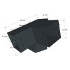 Dimensions du connecteur SUNDIY pente 20° Anthracite RAL 7016 - 120mm à 3 directions - Forme L1