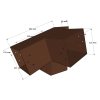Dimensions du connecteur SUNDIY pente 20° Corten RAL 8011 - 120mm à 3 directions - Forme L1