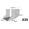 Sabots à ailes extérieures, gamme SAE CLASSIQUE (épaisseur 2mm, profondeur 84mm) - Réf. SAE250/80/2_35