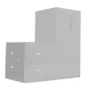 Aperçu réel du connecteur SUNDIY Gris aluminium RAL 9006 - 120mm Forme L à 2 directions