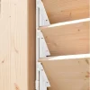 Zoom des mécanismes SUNDIY XL coloris RAL 9010 avec lames en bois Douglas