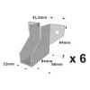 Sabots à ailes extérieures, gamme SAE CLASSIQUE (épaisseur 2mm, profondeur 84mm) - Réf. SAE200/32/2_6