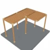 Exemple d'utilisation du connecteur SUNDIY Beige sable RAL 1002 90mm à 5 directions - Forme +