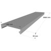 Couvertine d'acrotère plate - Gamme 200 - Aluminium 15/10 - Longueur 2000mm - Réf. CP15-200-2000