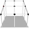 Emplacement du connecteur SUNDIY 120 mm, à 4 directions, forme T2, avec une pente de 20°, coloris Noir mat RAL 9005, sur une pergola