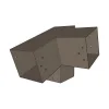 Aperçu du connecteur SUNDIY pente 20° Gris Taupe RAL 7006 - 120mm à 3 directions - Forme L2