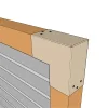 Zoom sur la mise en situation du connecteur SUNDIY beige sable 90mm à 2 directions - Forme L