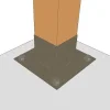 Application du support de poteau SUNDIY Gris Taupe RAL 7006 - Série 90mm