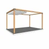 Utilisation pratique du support de poteau SUNDIY Gris Taupe RAL 7006 - Série 90mm