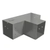 Connecteur SUNDIY gris aluminium RAL9006 - 90mm à 3 directions - Forme T