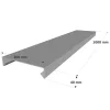 Couvertine d'acrotère plate - Gamme 200 - Aluminium 15/10 - Longueur 1000mm - Réf. CP15-200-1000
