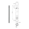 Rallonge pour vis de fondation 76×3.6mm - Réf. 55203