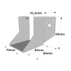 Sabots à ailes extérieures, gamme SAE CLASSIQUE (épaisseur 2mm, profondeur 84mm) - Réf. SAE250/70/2_35