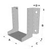 Sabots à ailes extérieures, gamme SAE SUR MESURE (épaisseur 2mm, profondeur 84mm) - Réf. SAEL440/2X