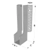 Grands sabots à ailes extérieures, gamme GLE ECONOMIQUE (développé 300mm, épaisseur 4mm, profondeur 90mm) - Réf. GLE660/82/4