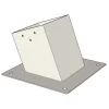 Support de poteau/poutre pente 20° - Largeur intérieure 120 mm